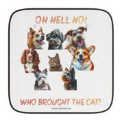Funny Dog and Cat Illustration Auto Sunshade