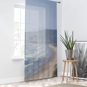 Ocean View Window Curtains, Coastal Decor Curtains, Beach Scene Home Decor, Coastal Living Room Decor, Beach House Window Treatments