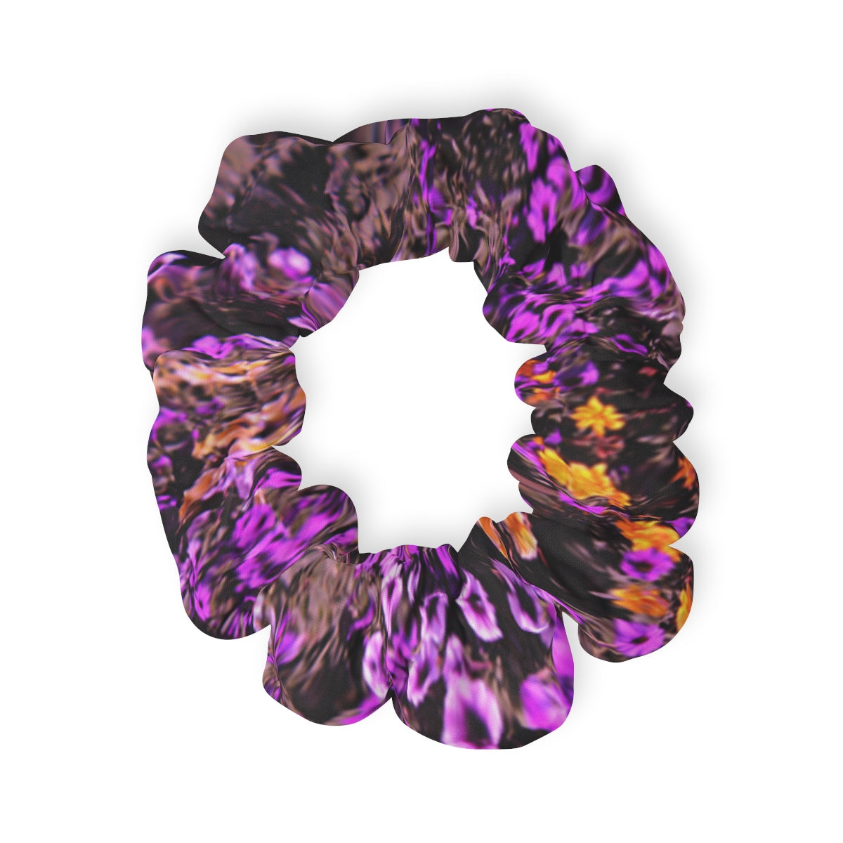 Vibrant Floral Patterned Scrunchie for Stylish Hair
