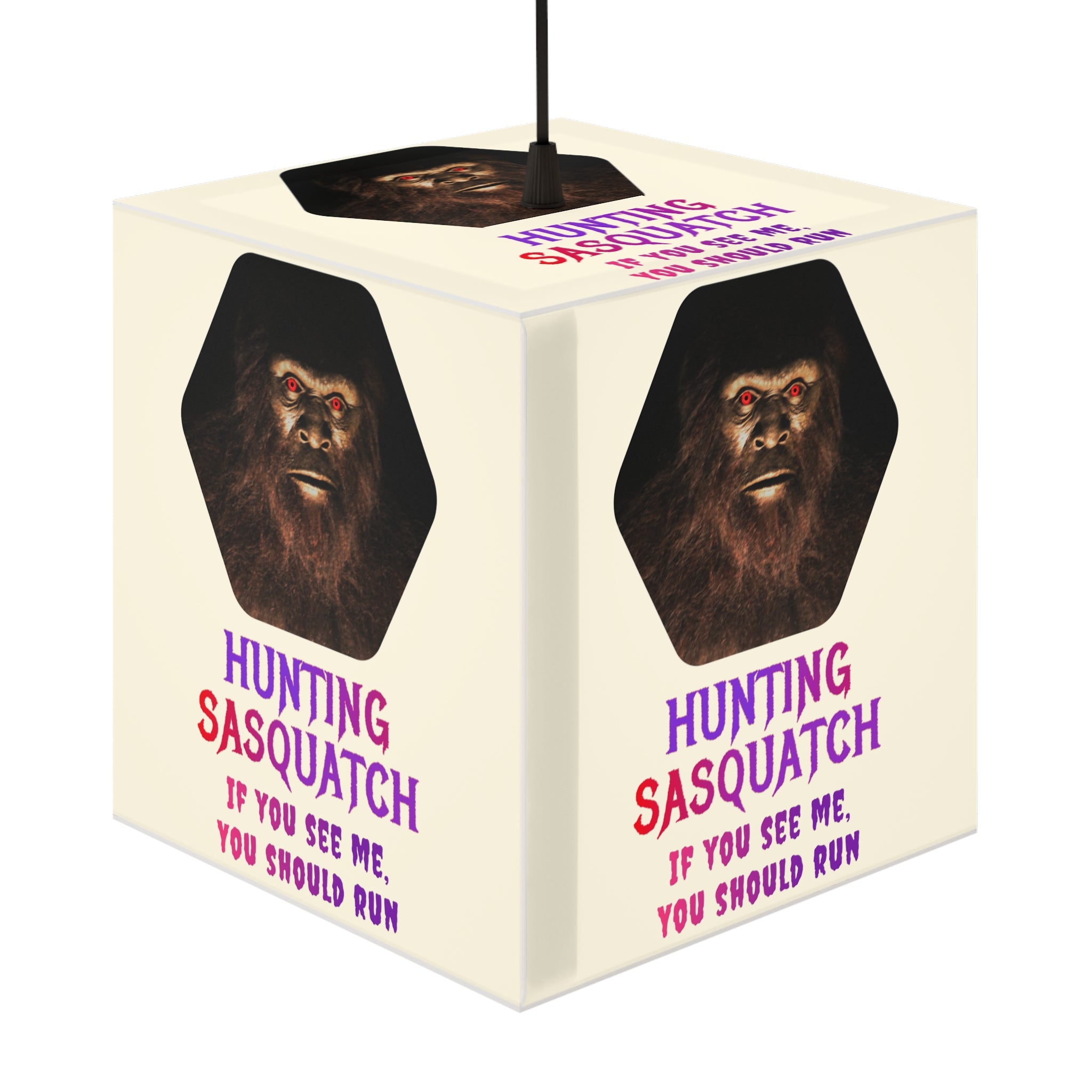 Hunting Sasquatch Red Eyes If You See Me Run Lampshade product type
