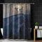 Moonlit Mountain Forest Scene Shower Curtain