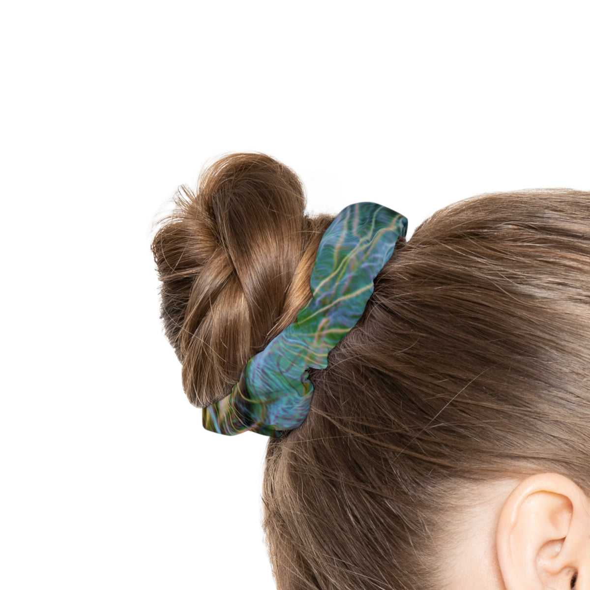 Trendy Iridescent Hair Tie with Unique Pattern Design