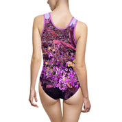 Vibrant Floral Design Swimwear for Women One-Piece