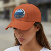 Vintage Distressed Style Orange Cap Hat Product Type