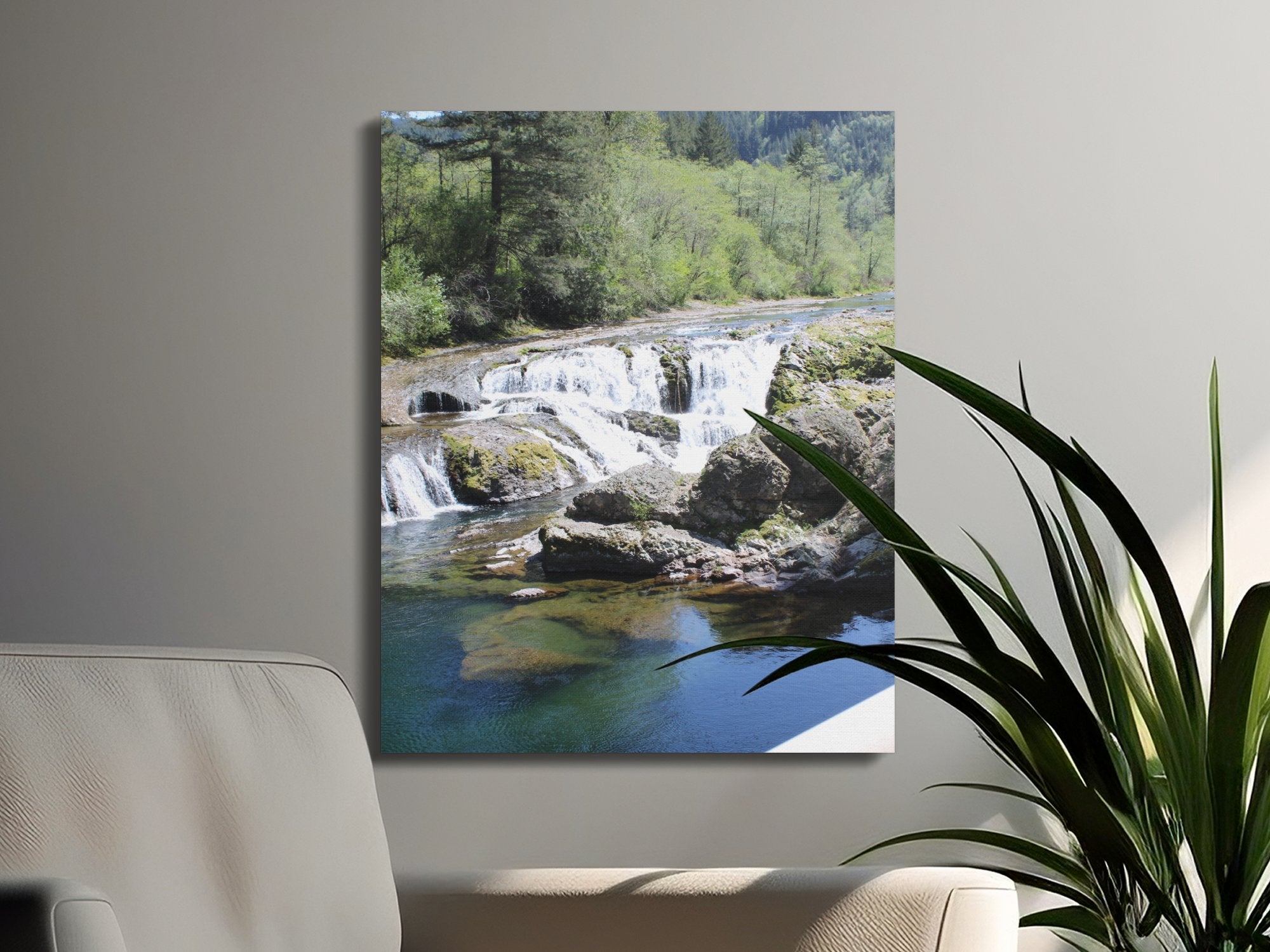 Serene Waterfall Scenic Canvas Wall Art product type