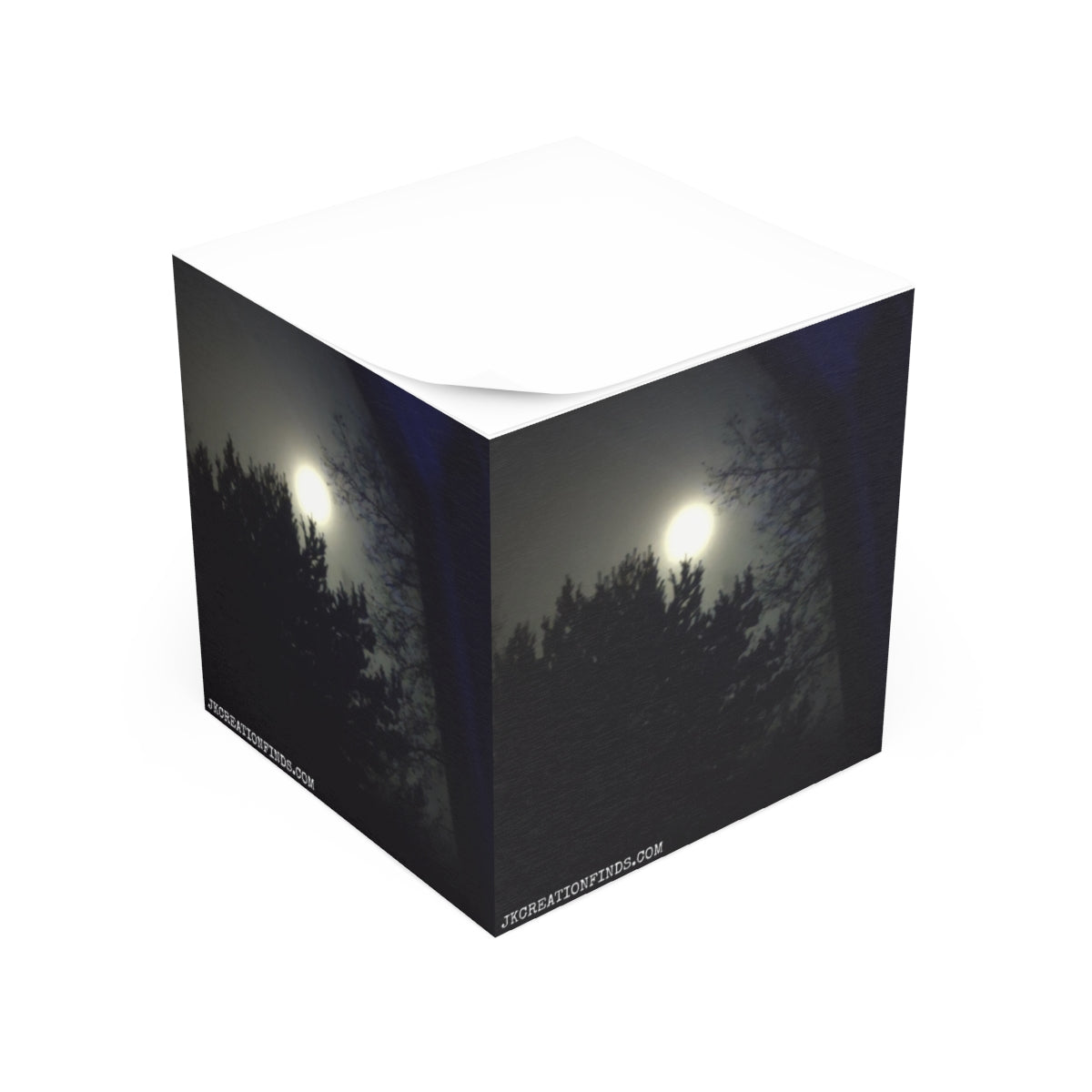 Full Moon Night and Trees Design on Black Product