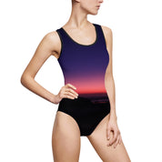 Sunset Gradient Design Sleeveless Swimwear Bathing Suit