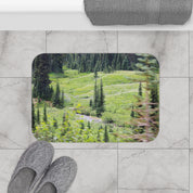 Scenic Forest View Bath Mat for Bathroom Decor