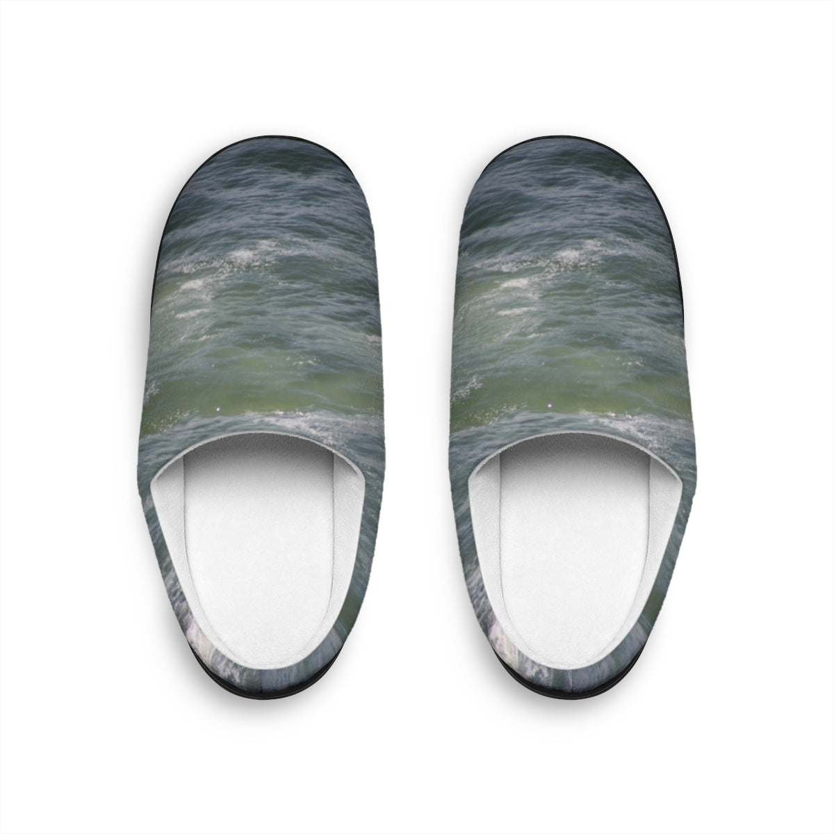 Comfortable Slippers with Ocean Wave Design