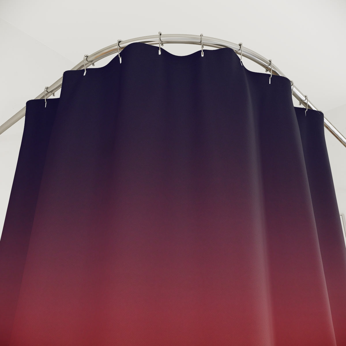 Burgundy and Black Gradient Shower Curtain