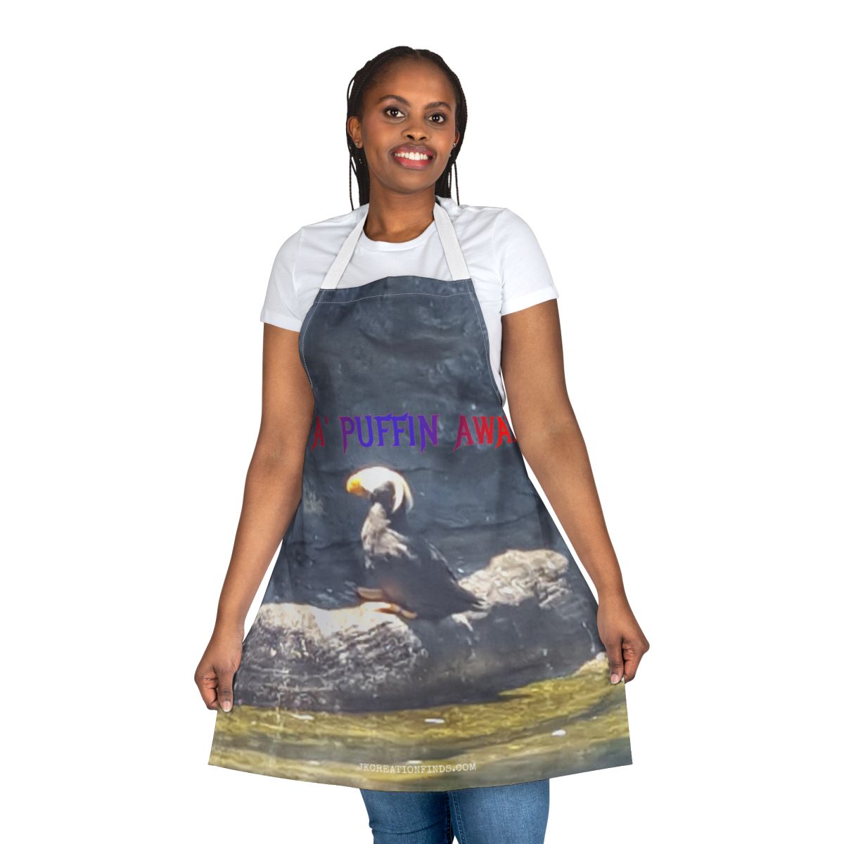 Puffin Away Print Kitchen Apron Perfect for Chefs