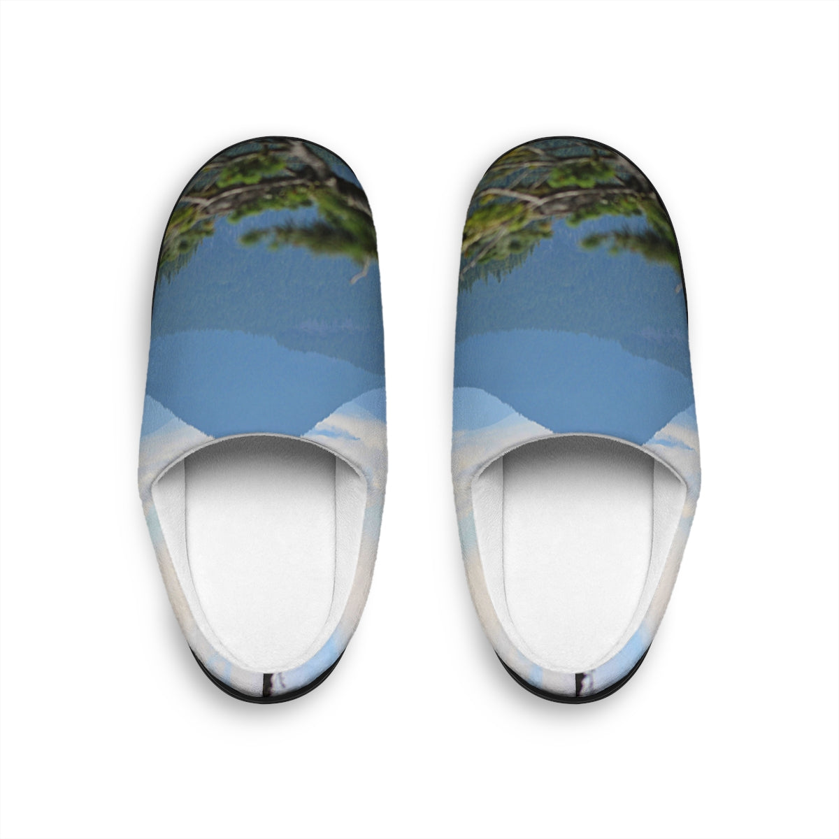 Scenic Mountain View Design Indoor Slipper Shoes