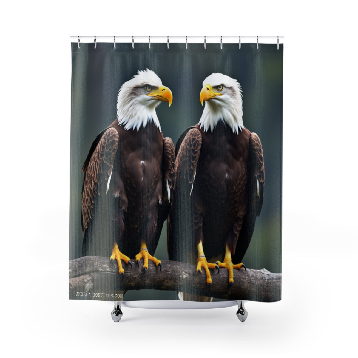 Majestic Bald Eagles Perching Shower Curtain Product