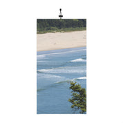 Scenic Ocean Waves and Sandy Beach Wall Tapestry