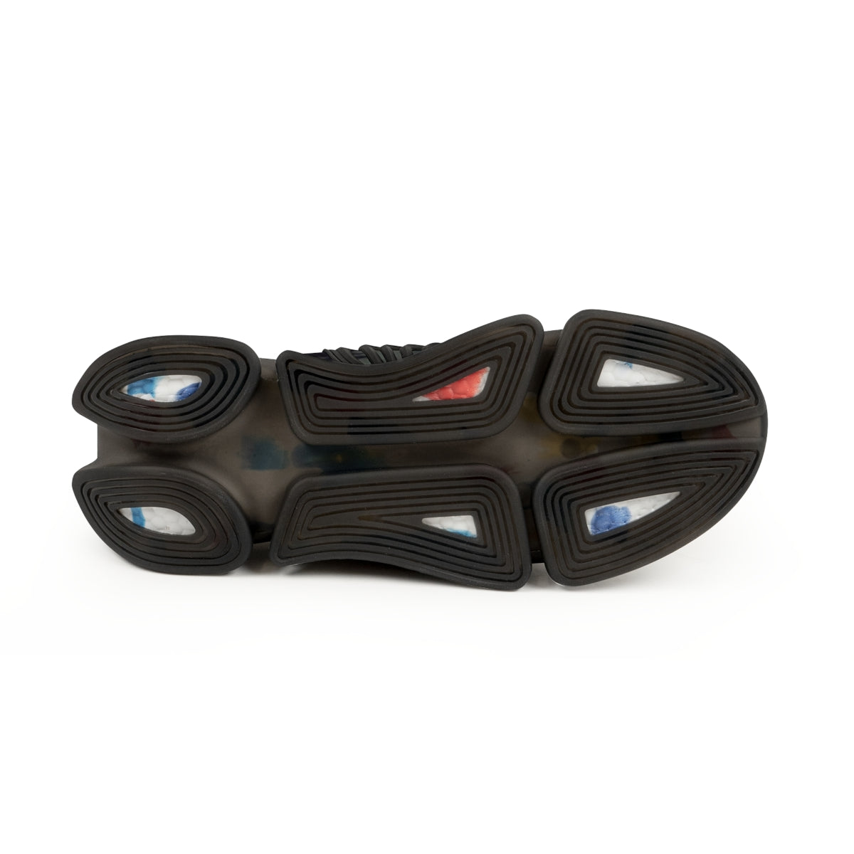 Black Segmented Outsole Colorful Inserts Sport Footwear product type

black sole
sneaker outsole
segmented design
colorful accents
athletic footwear
running shoe
modern sole
unique pattern
footwear sole
traction grip
sport shoe component
contemporary design
foot bottom view
multi color insert
textured outsole
performance footwear
ergonomic sole
shoe part
black footwear
tread pattern
