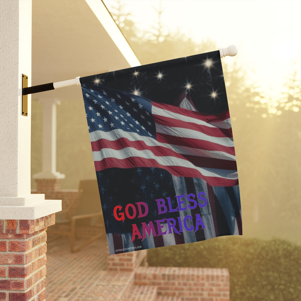 Patriotic American Flag with God Bless America product