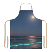 Illuminated Ocean Night Scene Design Apron