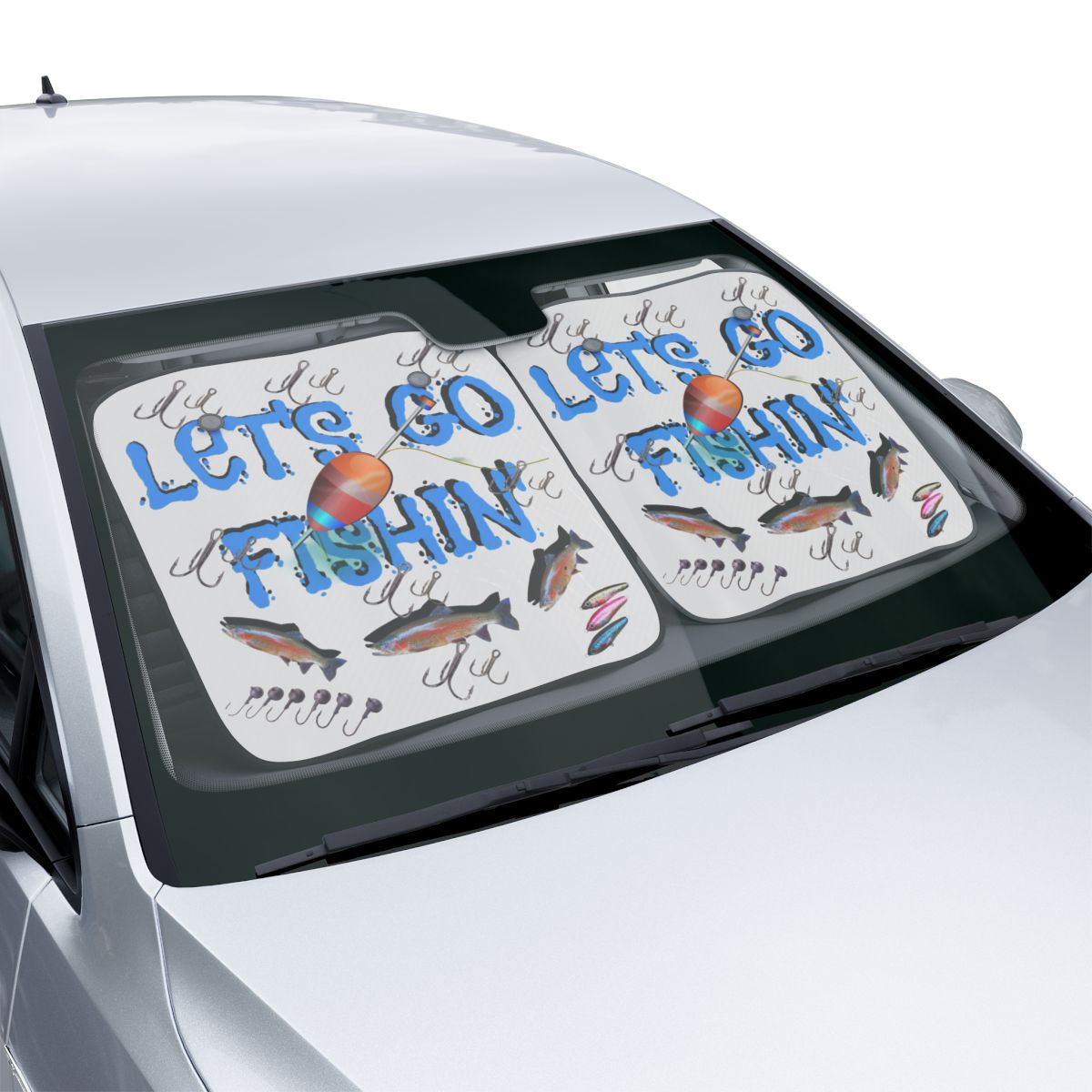 Let's Go Fishin Unique Car Windshield Sun Shade