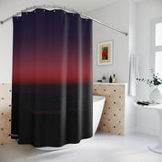 Dark Ombre Gradient Shower Curtain for Modern Bathrooms