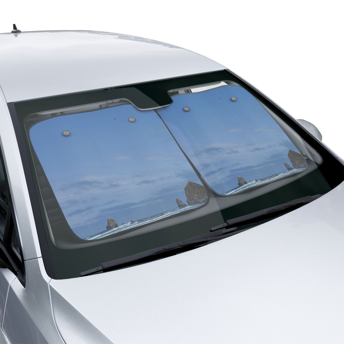 Scenic Ocean View Car Windshield Sunshade Product