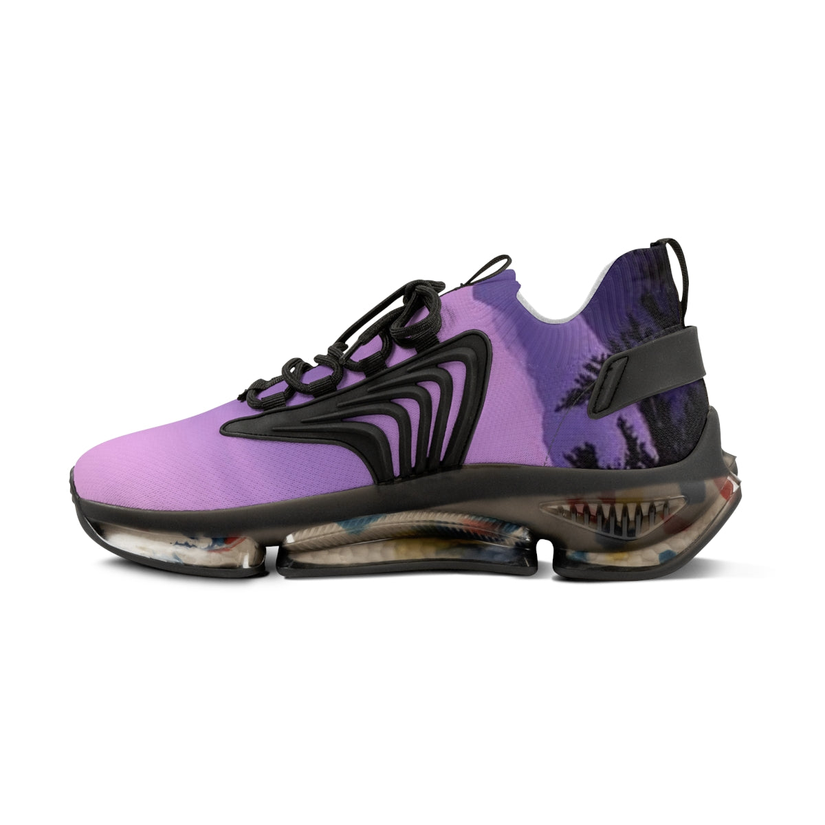 Stylish Purple and Black Athletic Shoes for Men