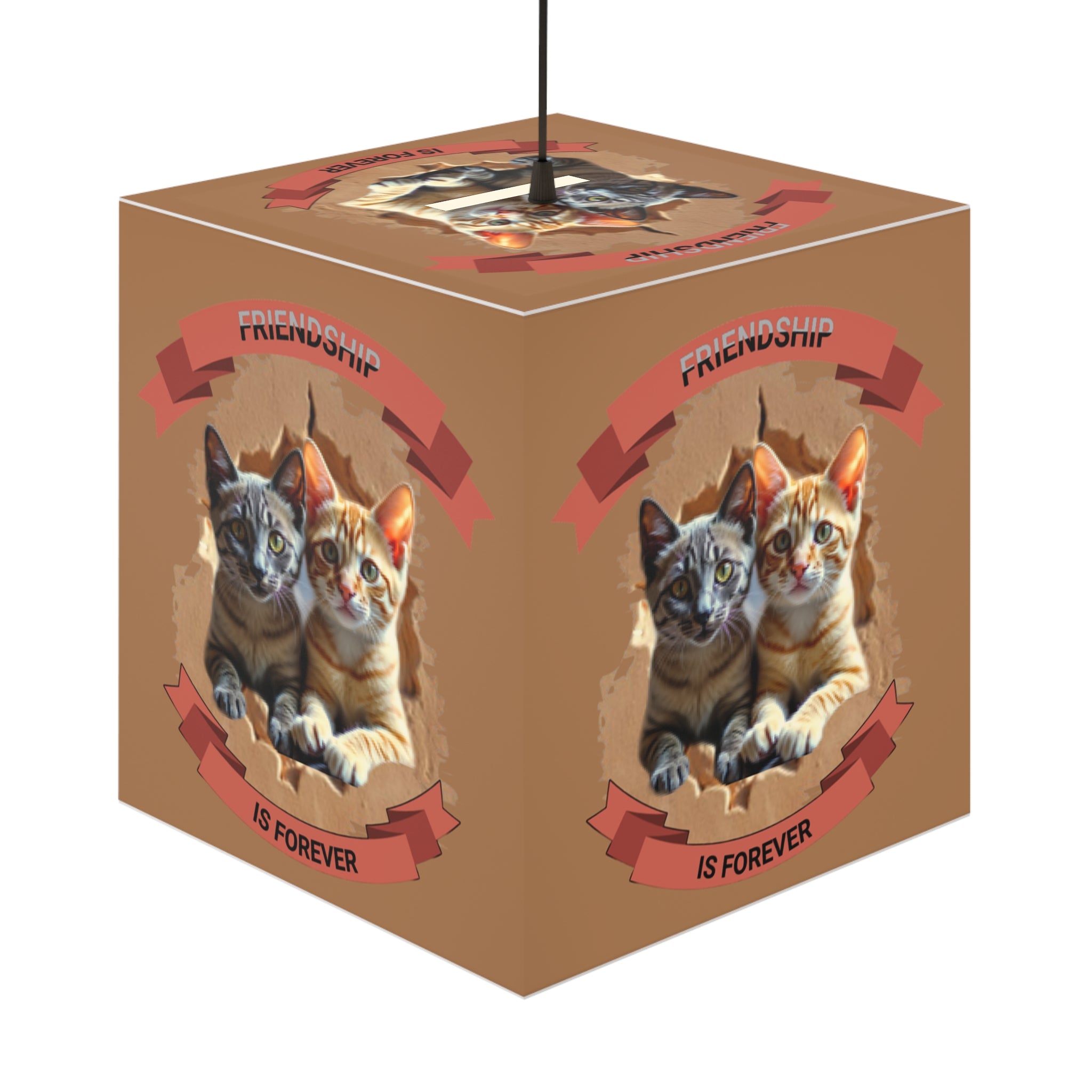 Friendship Is Forever Two Kittens Kitten Art Pendant Lamp product type