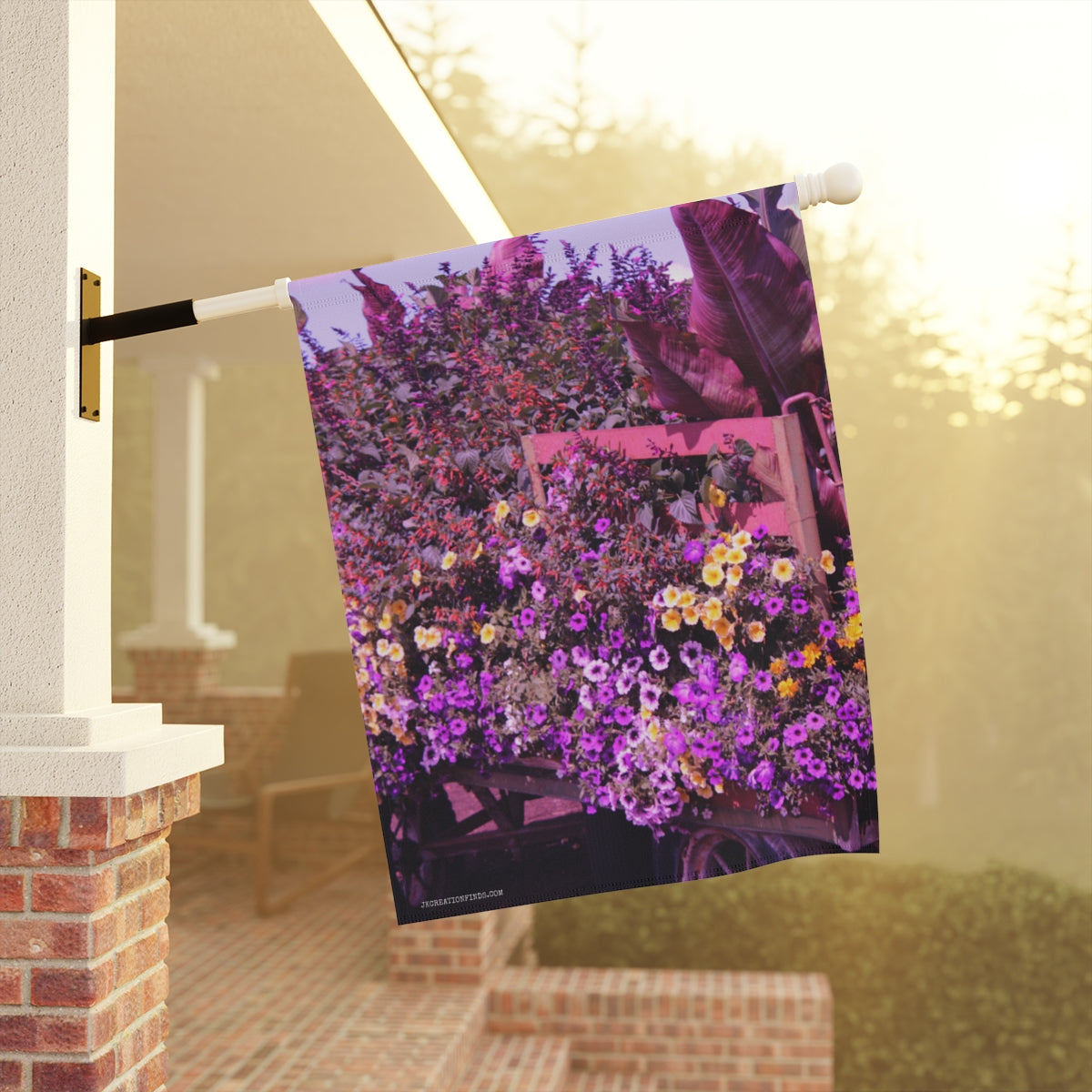 Beautiful Garden Flowers Flag Outdoor Decorative Flag