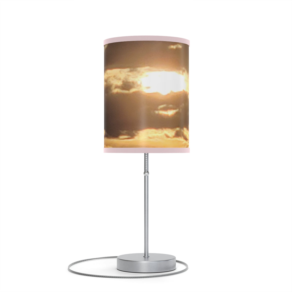 Illuminated Lamp with Serene Sunset Design
