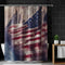 Patriotic American Flag Themed Decor Shower Curtain