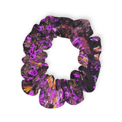 Vibrant Purple and Orange Patterned Scrunchie