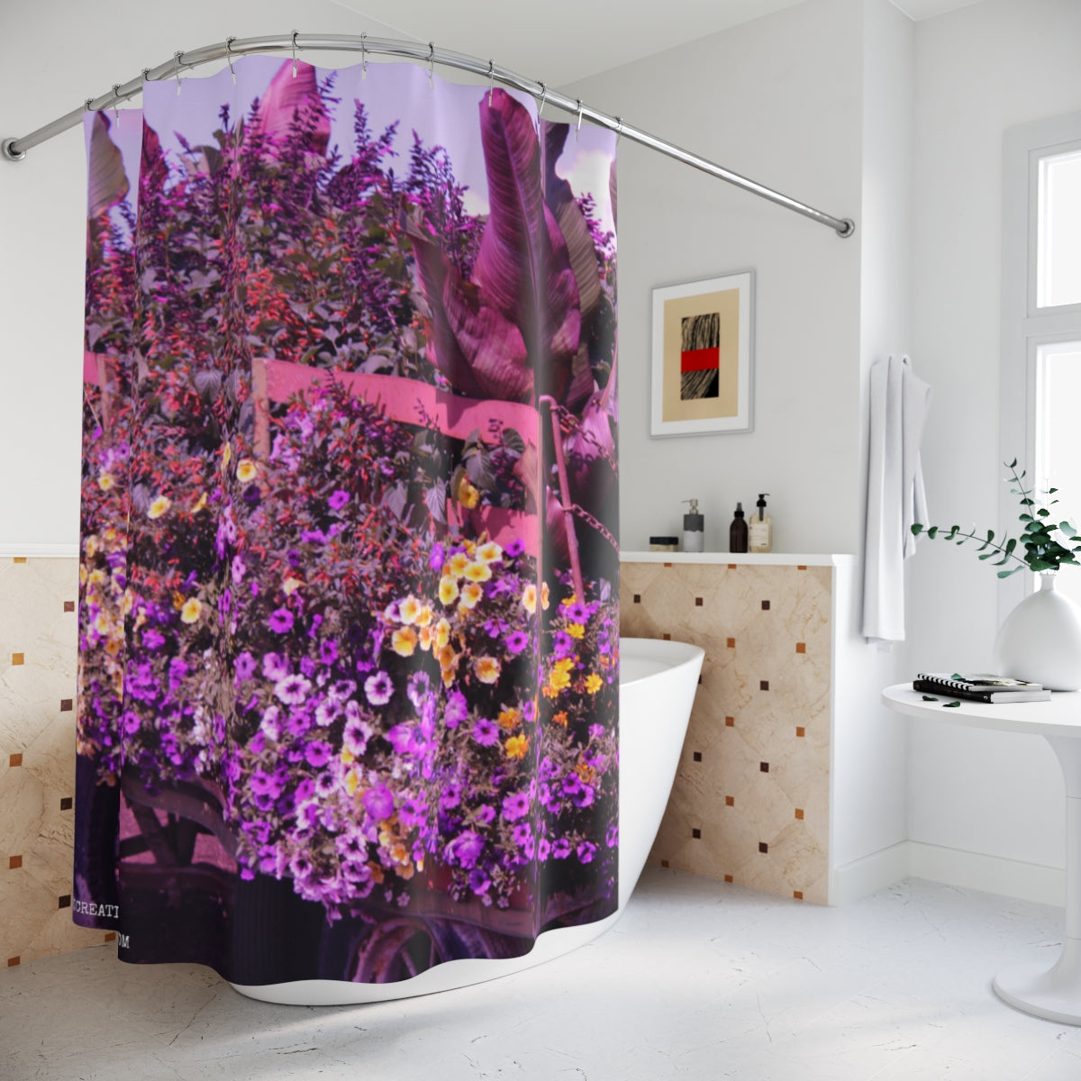 Vibrant Floral Garden Printed Shower Curtain product