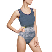 Ocean Print Surfing Scene Women's Swimsuit