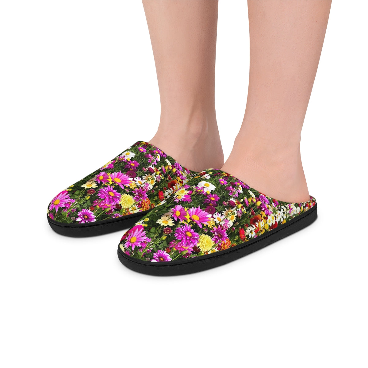 Colorful Floral Design Comfortable Slip-On Slippers