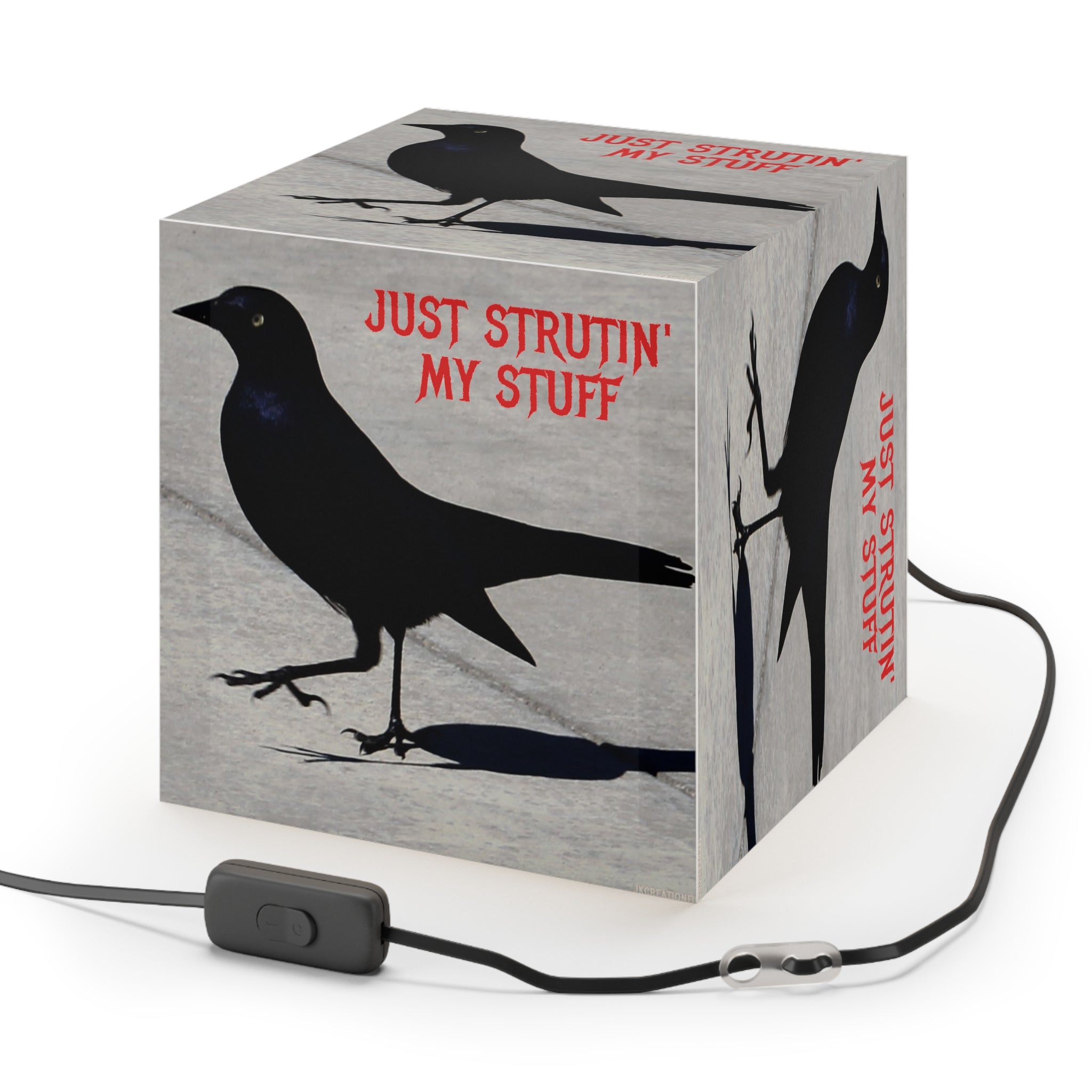 Just Strutin' My Stuff Black Bird Art Lamp product type