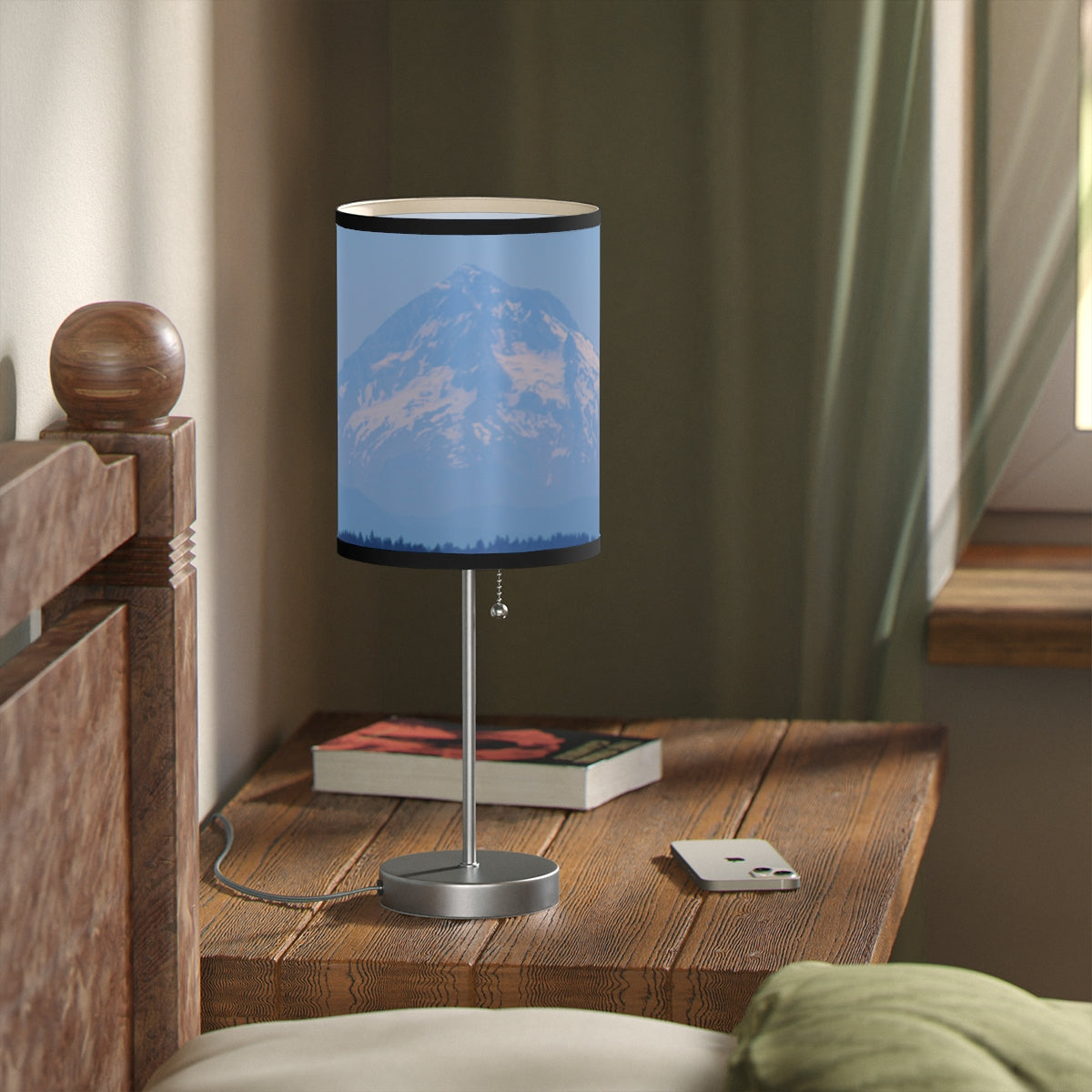 Mountain Landscape Design Bedroom Table Lamp