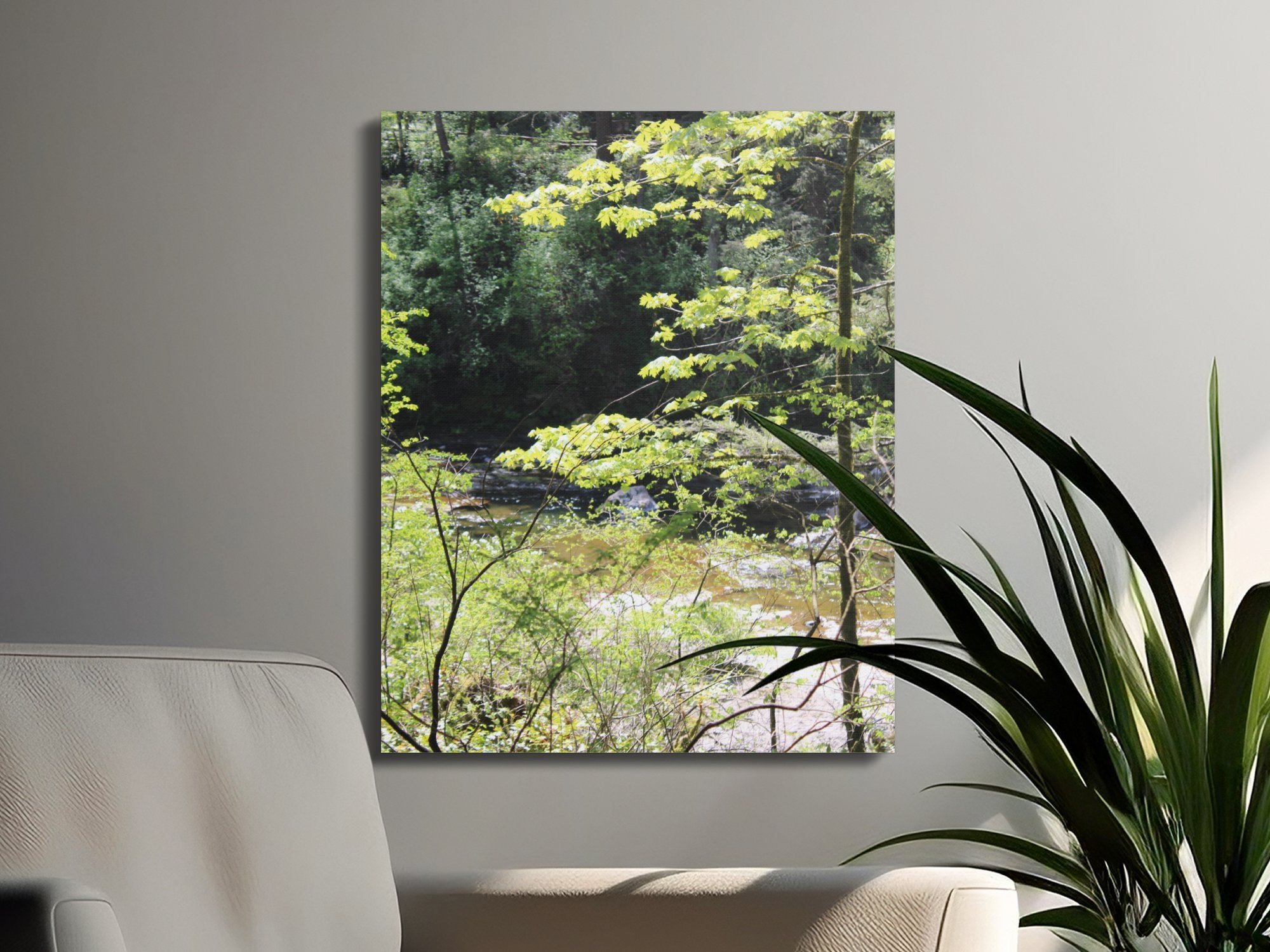 Lush Forest Creek Wall Art for Living Room product type
