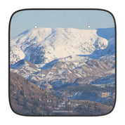 Snowy Mountain Landscape Scene Car Sunshade