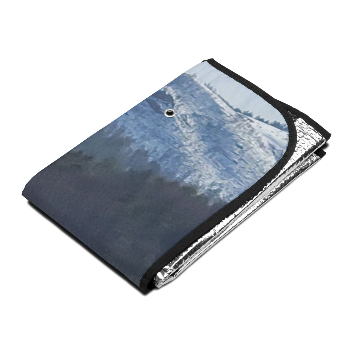 Stylish Blue Patterned Foldable Car Sunshade Sun Protector