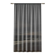 Tranquil Beach Scene Window Curtain for Home Decor