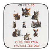 Funny Cats and Dog Quote OH HELL NO Car Window Shade