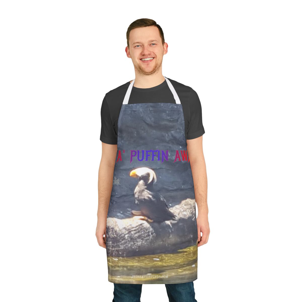Funny Puffin Animal Design Printed Cooking Apron