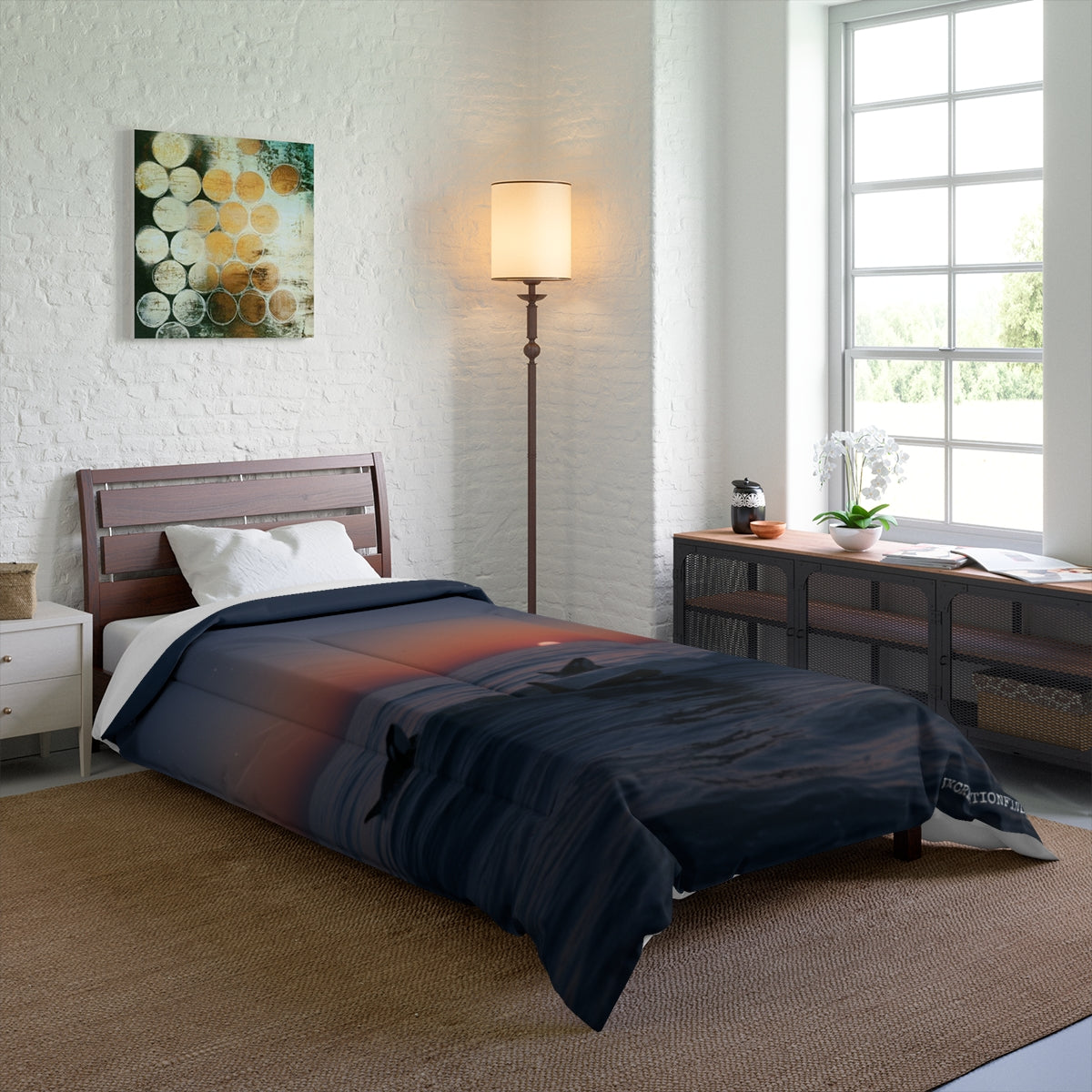 Modern Bedroom Decor with Elegant Bed and Lamp