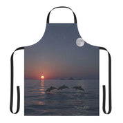 Dolphin Sunset and Moon Apron for Cooking or Crafts