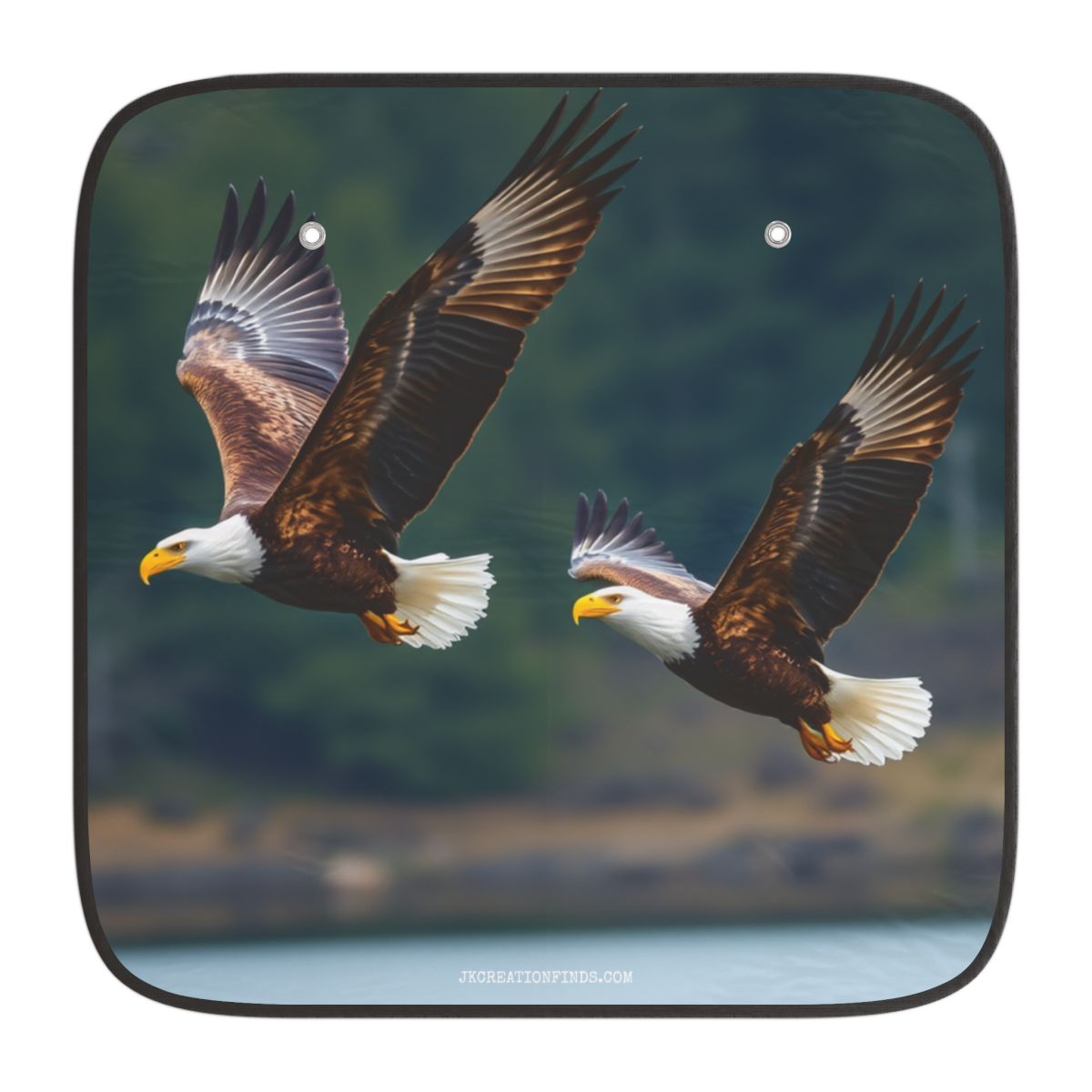 Stunning Bald Eagles In Flight Car Sunshade
