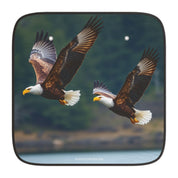 Stunning Bald Eagles In Flight Car Sunshade