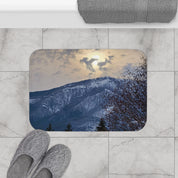 Snowy Mountain Landscape Bath Mat Product