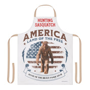 Hunting Sasquatch America Land of the Free apron