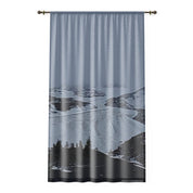 Snowy Mountain Landscape Print Shower Curtain