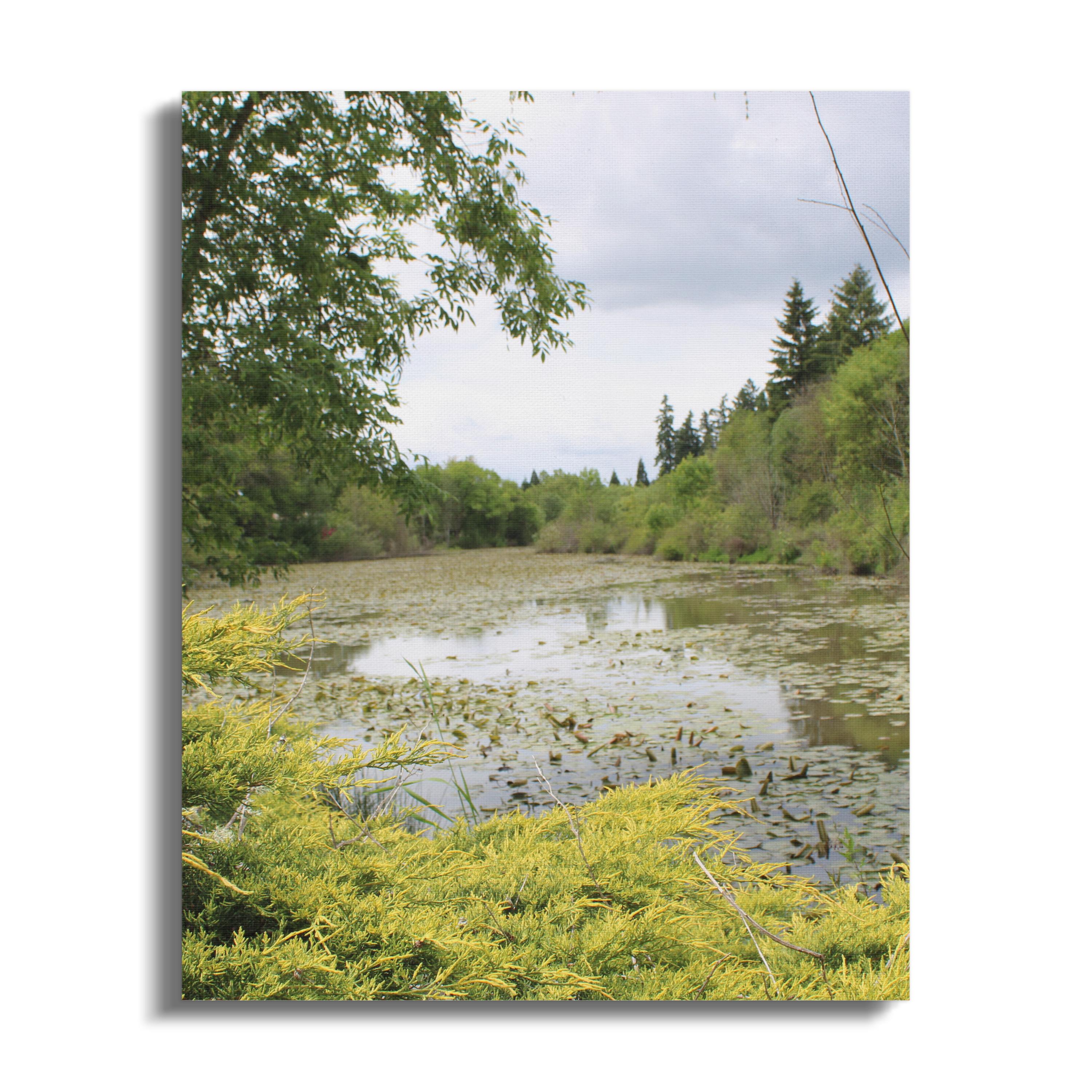 Serene Nature Scene Lake and Trees Wall Art product