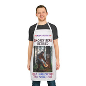 Hunting Sasquatch Smokey Bear Retired Apron
